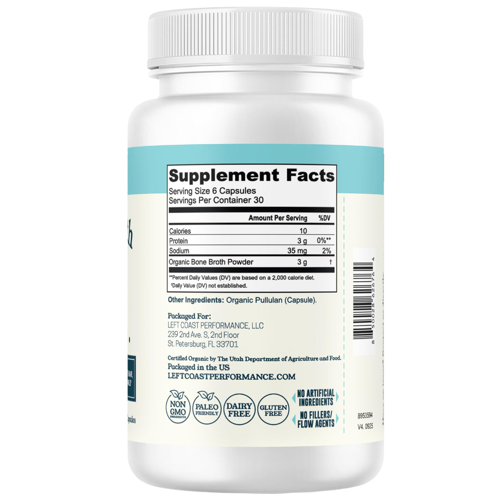 Bone Broth Capsules with Collagen, 180 Capsules S6490