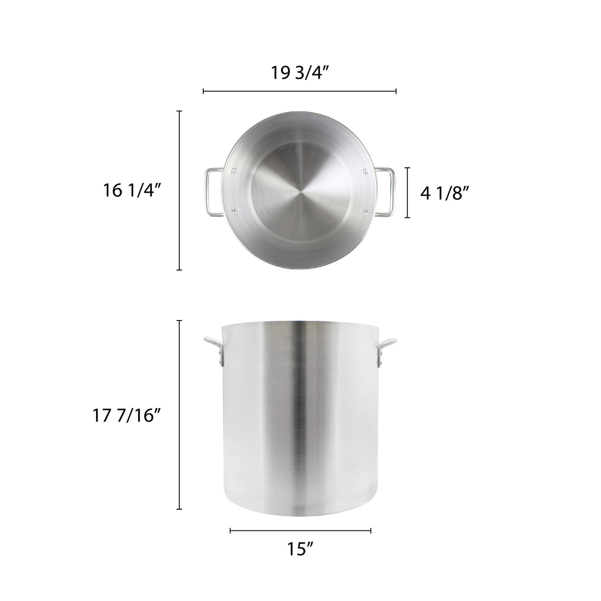 60 Quart Aluminum Stock Pot Y687024
