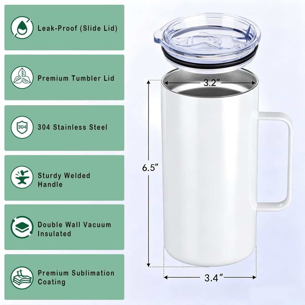 6 Pack 24 oz Sublimation Tumblers D2706