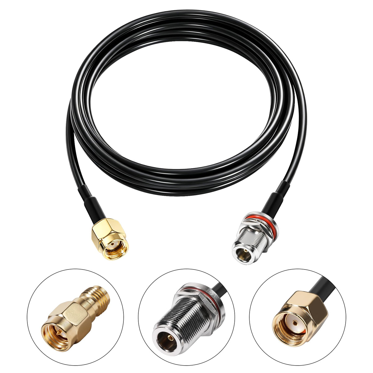 Waterproof 5.8dBi 915MHz Fiberglass Antenna with 20Ft Extension Cable R225569