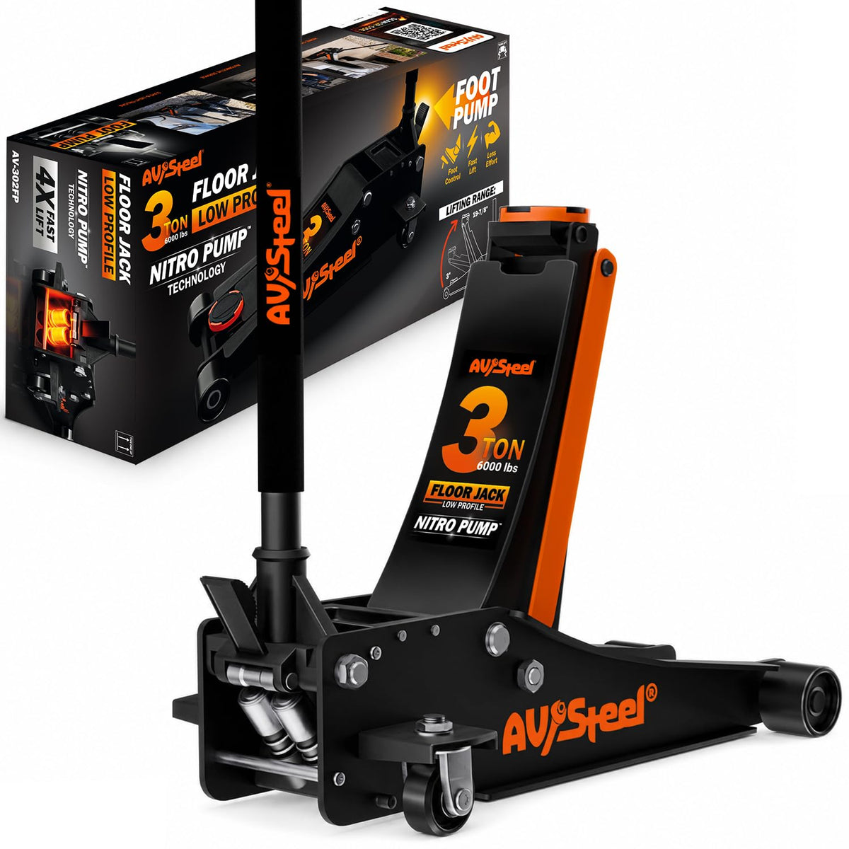 3 Ton Low Profile Hydraulic Steel Floor Jack U9252