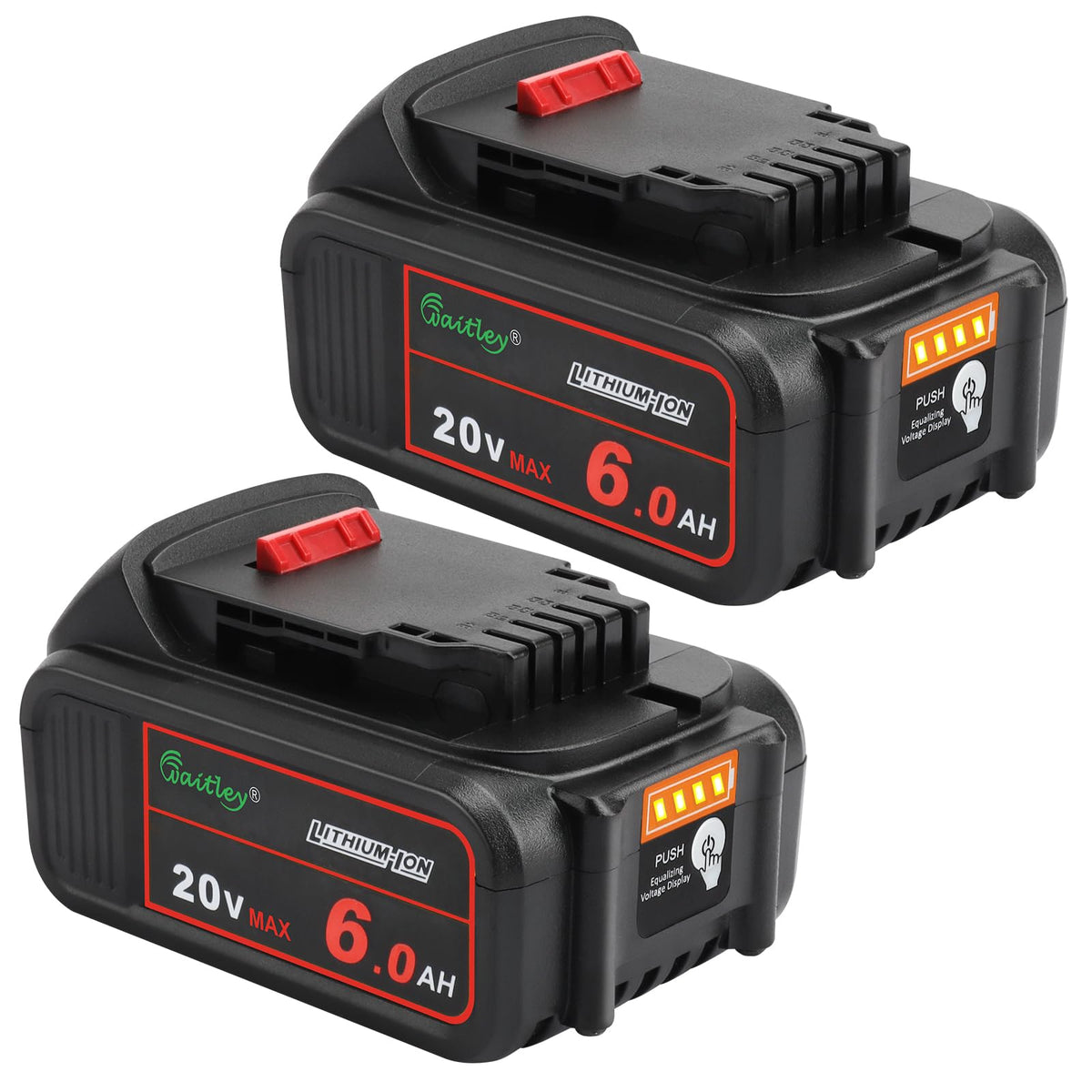 2 Pack 20V 6.0Ah Replacement Battery P484754