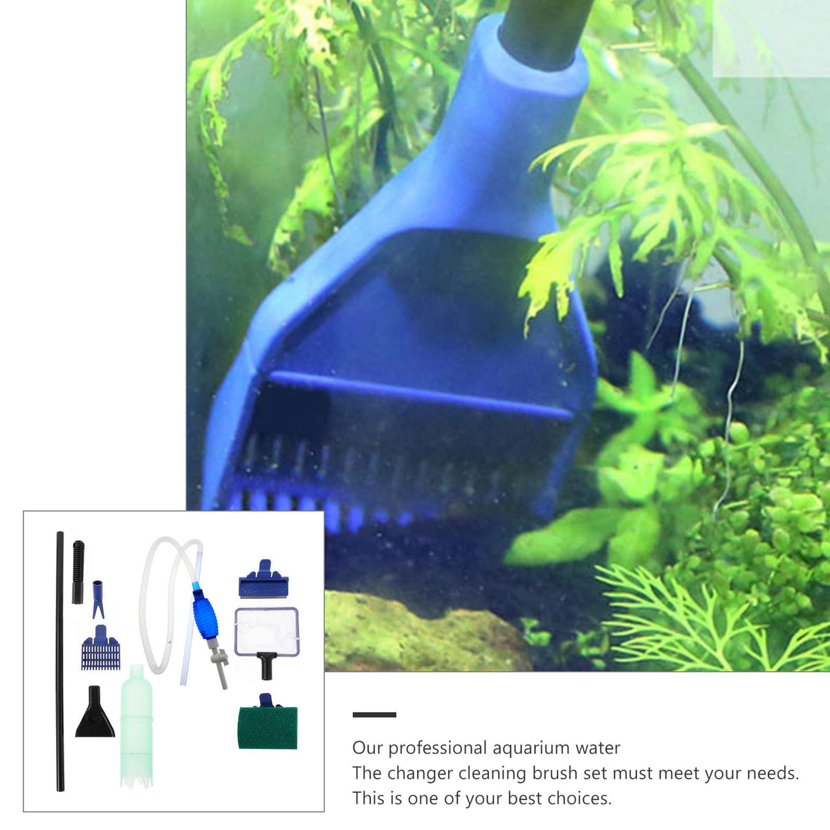 Aquarium Water Changer Kit with Brush Set F564