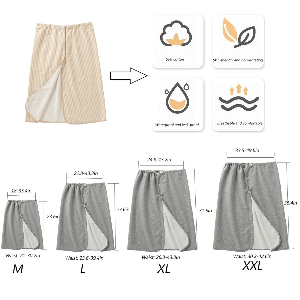 Full Open Waterproof Adjustable Reusable Adult Diaper Skirt O3052