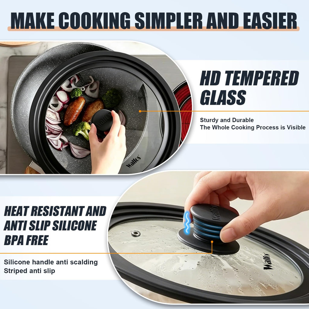 Tempered Glass Universal Lid for Pots, Pans and Skillets B7269