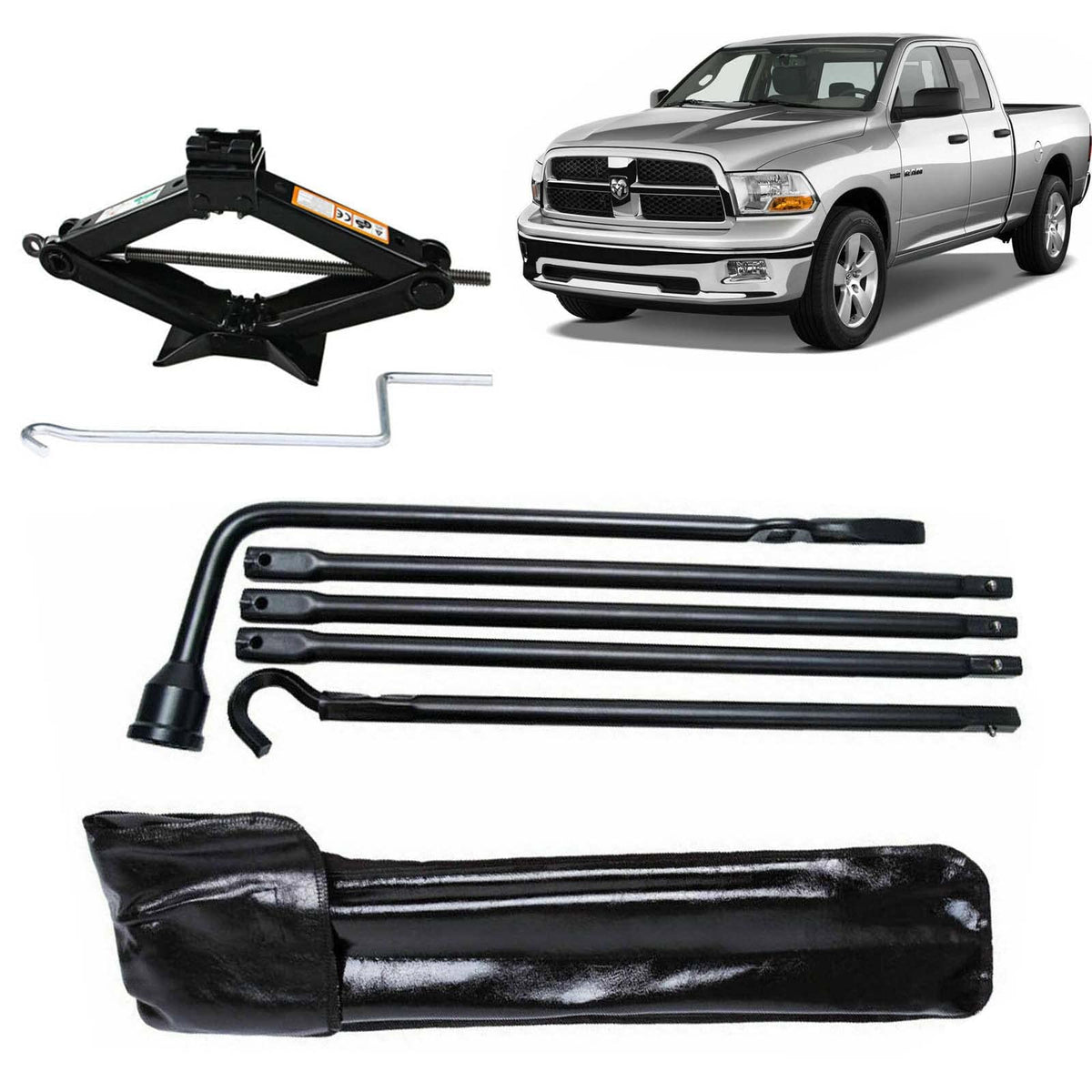 Spare Tire Lug Wrench Tool and 2 Ton Scissor Jack X177934