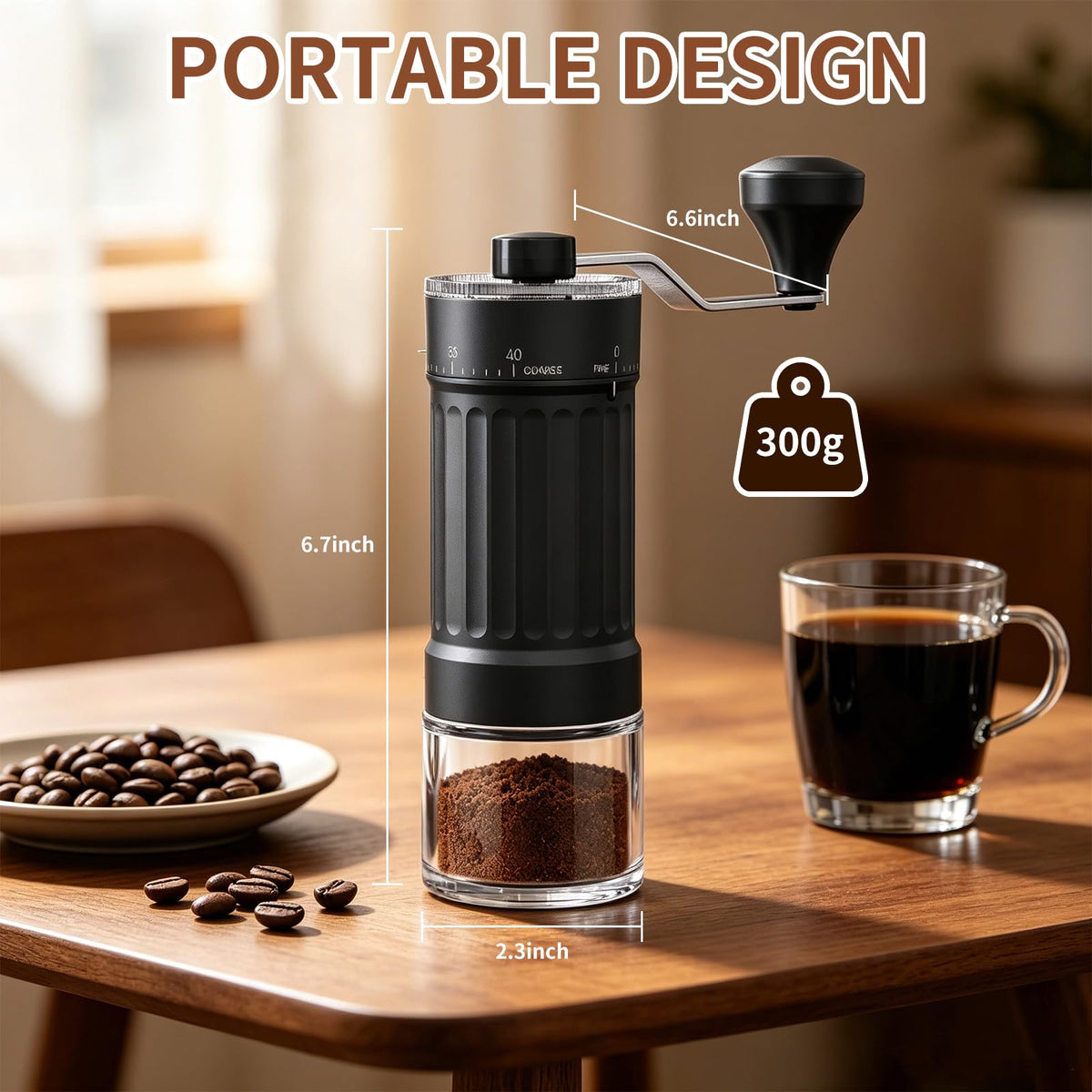 Manual Coffee Grinder 40 Adjustable Settings Q315825
