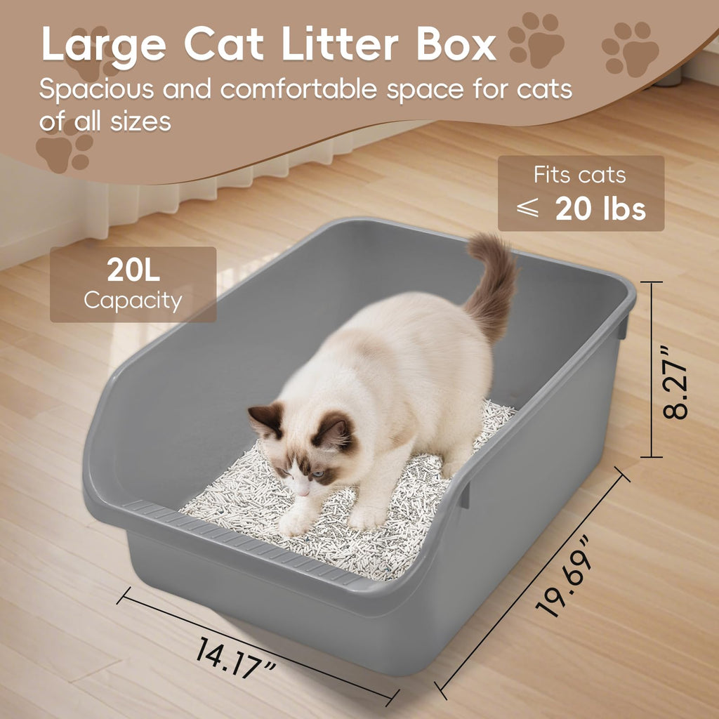 Large High Sided Plastic Cat Litter Box X8832