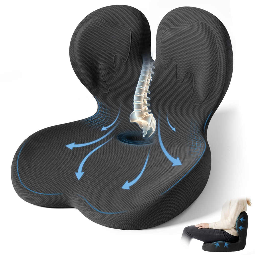 Ergonomic Seat Cushion with Lumbar Support Pillow S147