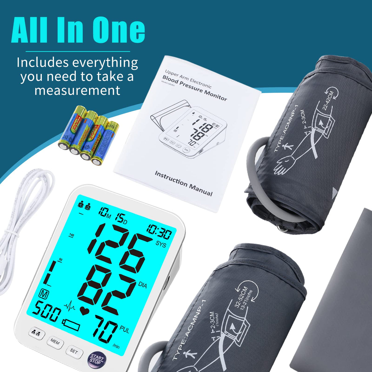 Blood Pressure Monitor 2 Cuff Sizes M65555