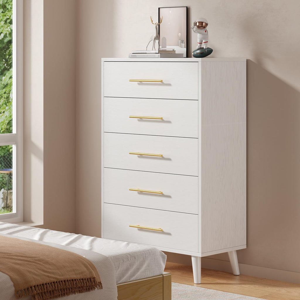 White 5 Drawer Dresser M402778