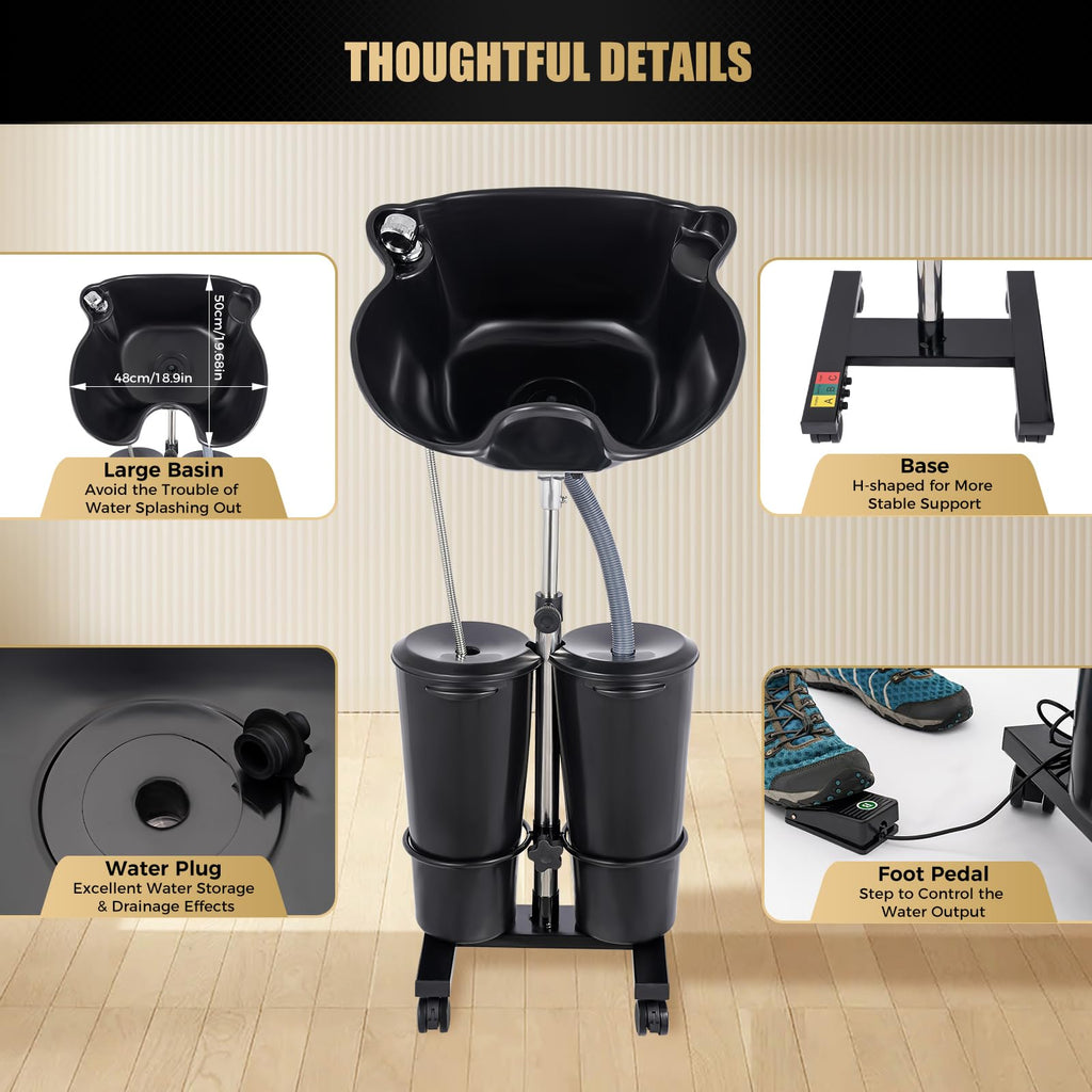 Portable Shampoo Bowl with Electric Pump A771473