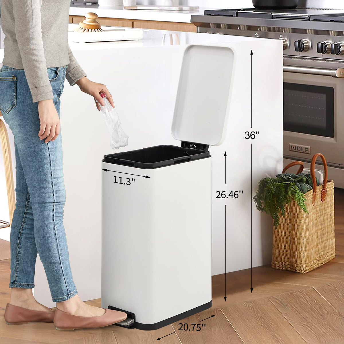 13.2 gal Step Kitchen Trash Can A9713