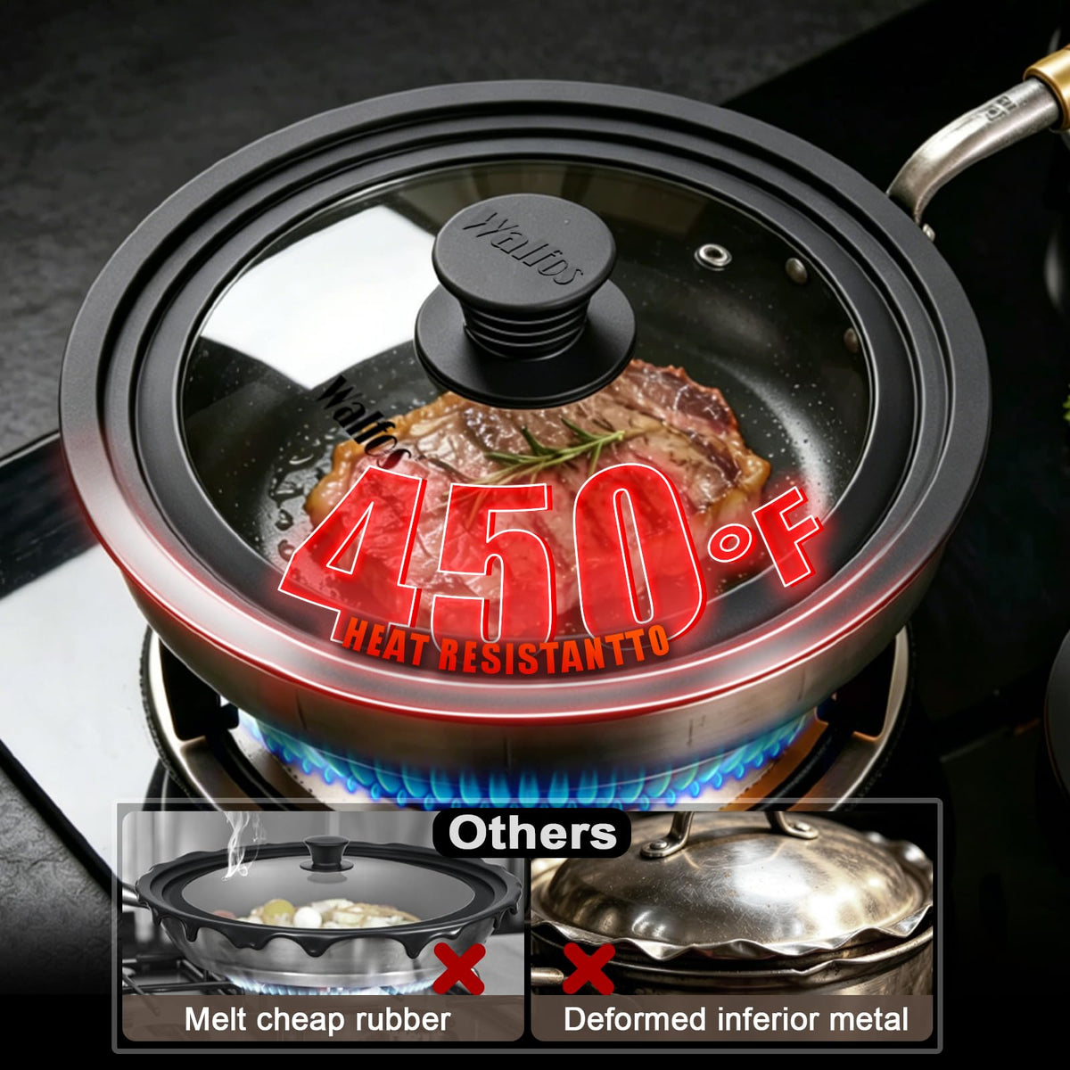 Tempered Glass Universal Lid for Pots, Pans and Skillets B7269