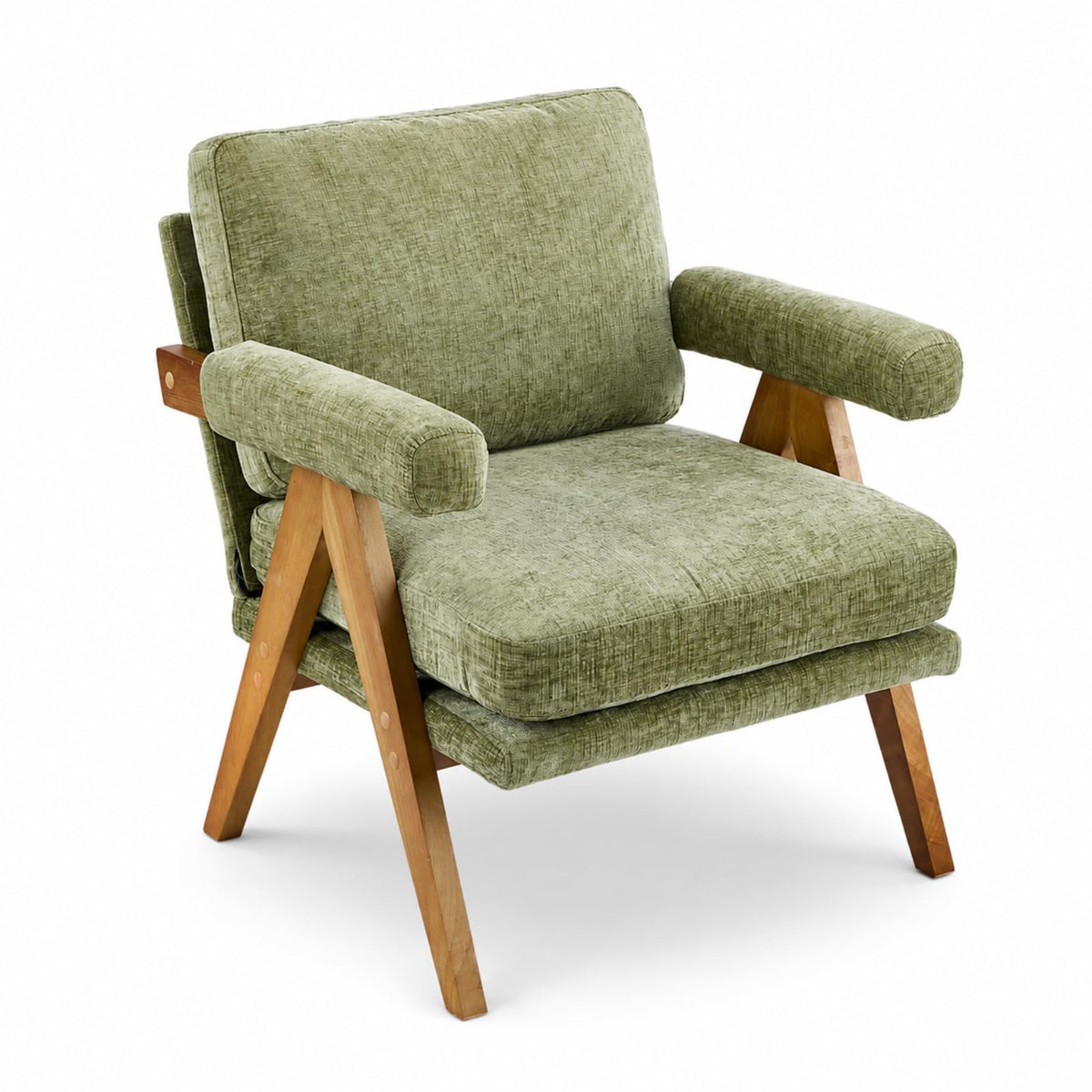 Green Mid-Century Accent Chair Set of 2 H48523