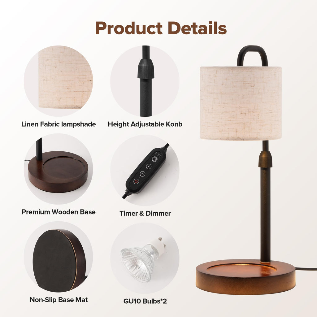Dimmable Candle Warmer Lamp with Timer S70557
