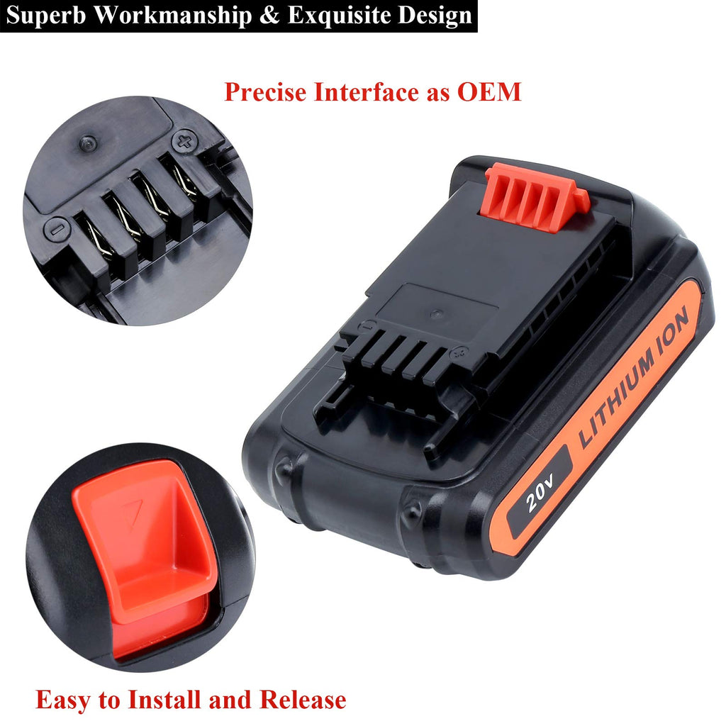 4.0Ah 20V MAX Compatible with Black and Decker Battery R5592