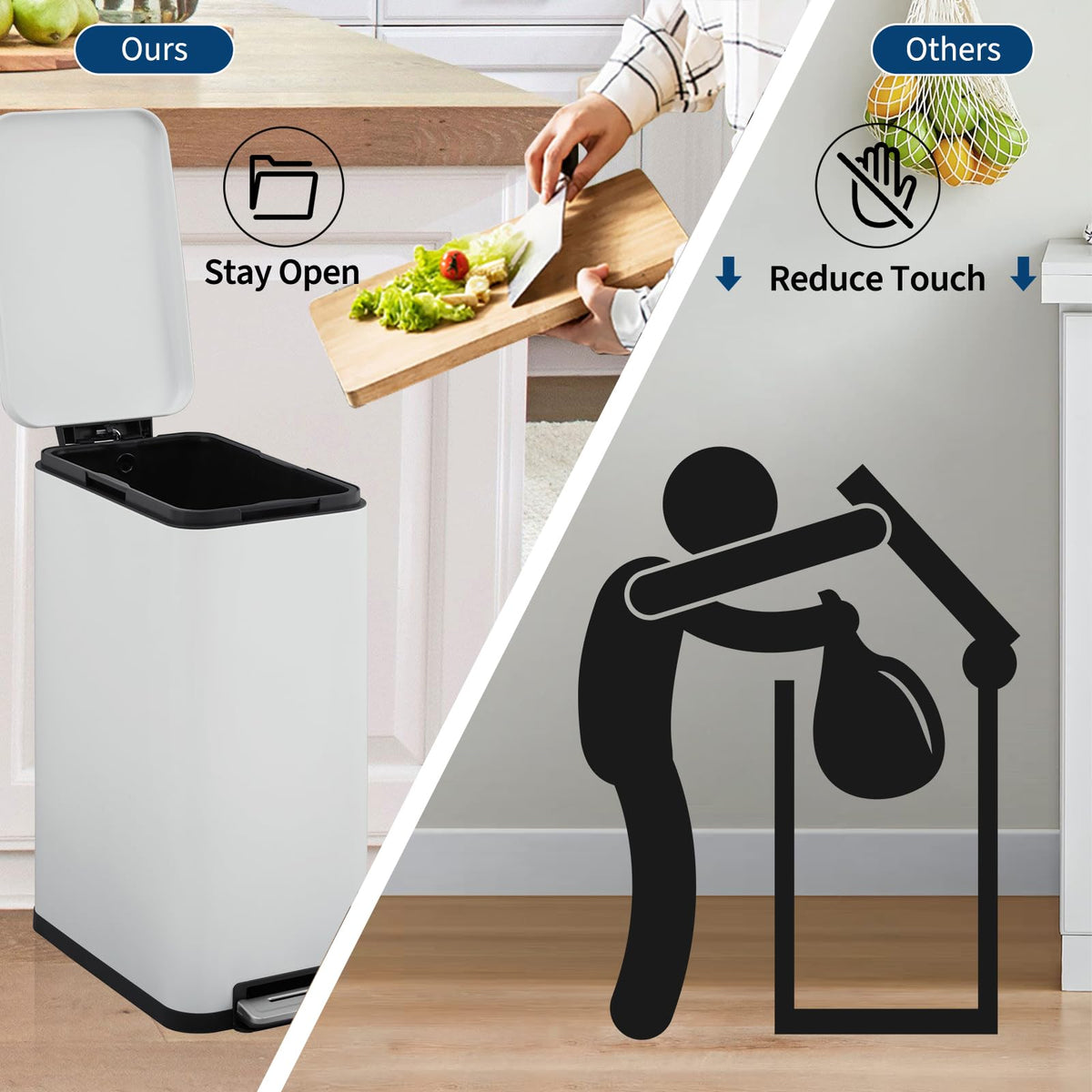 13.2 gal Step Kitchen Trash Can A9713