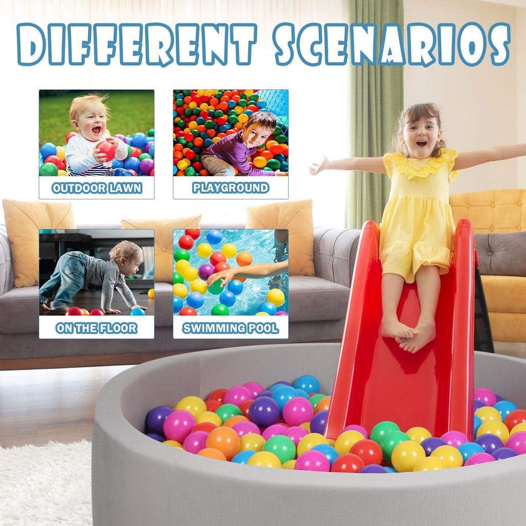100 Pack BPA Free Colorful Plastic Balls L297