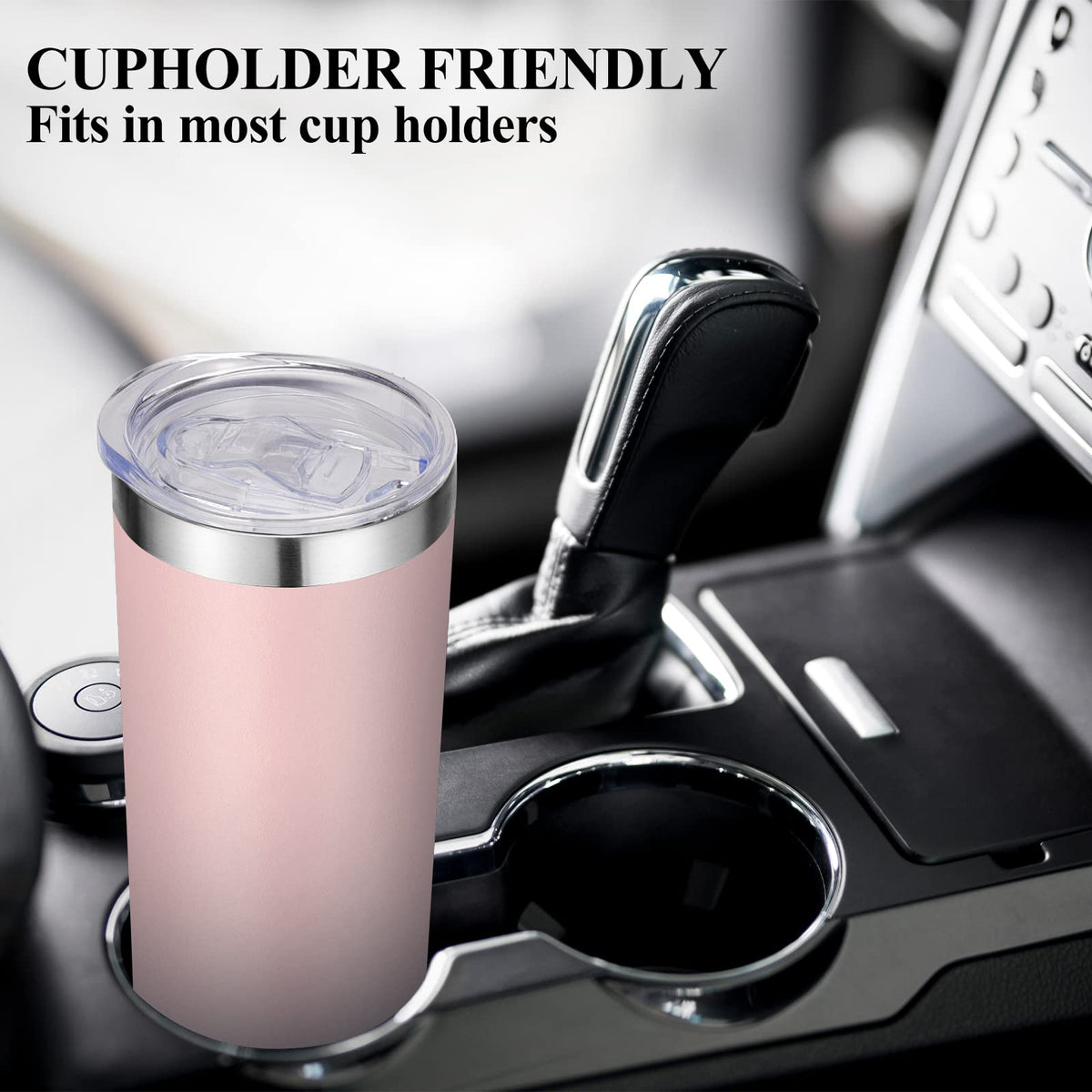 20 oz Stainless Steel Insulated Tumbler with Lid and Straw E758431