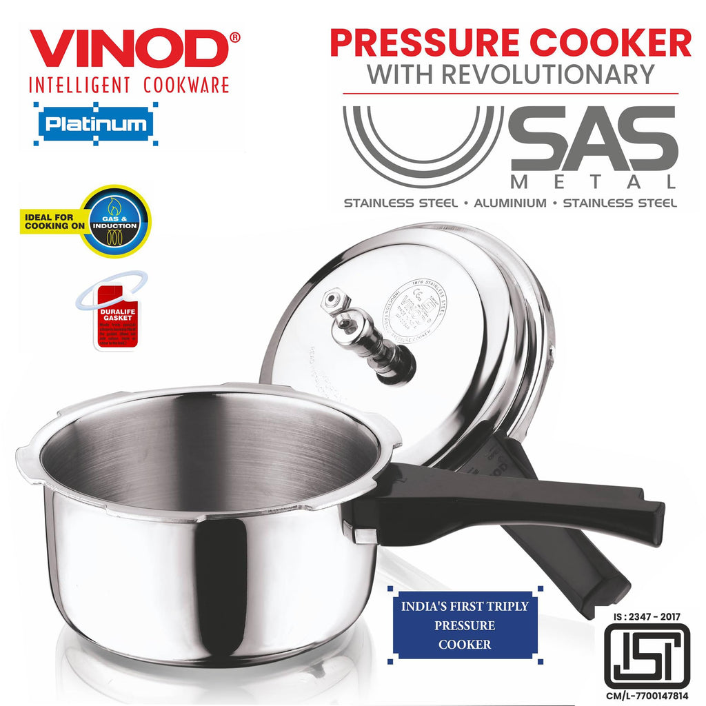 Triply Stainless Steel Pressure Cooker 68 oz D738077