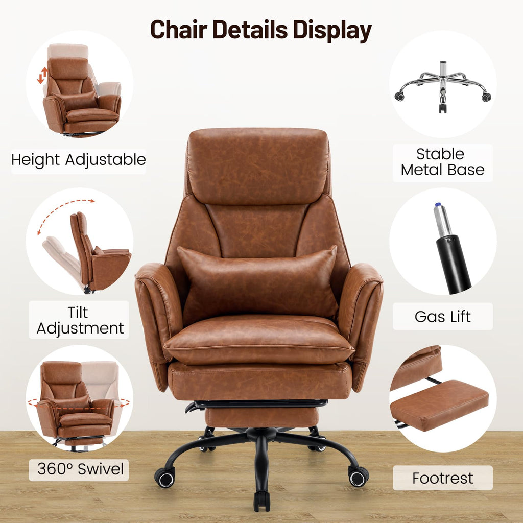 Big and Tall Ergonomic Office Chair with Footrest Q97430