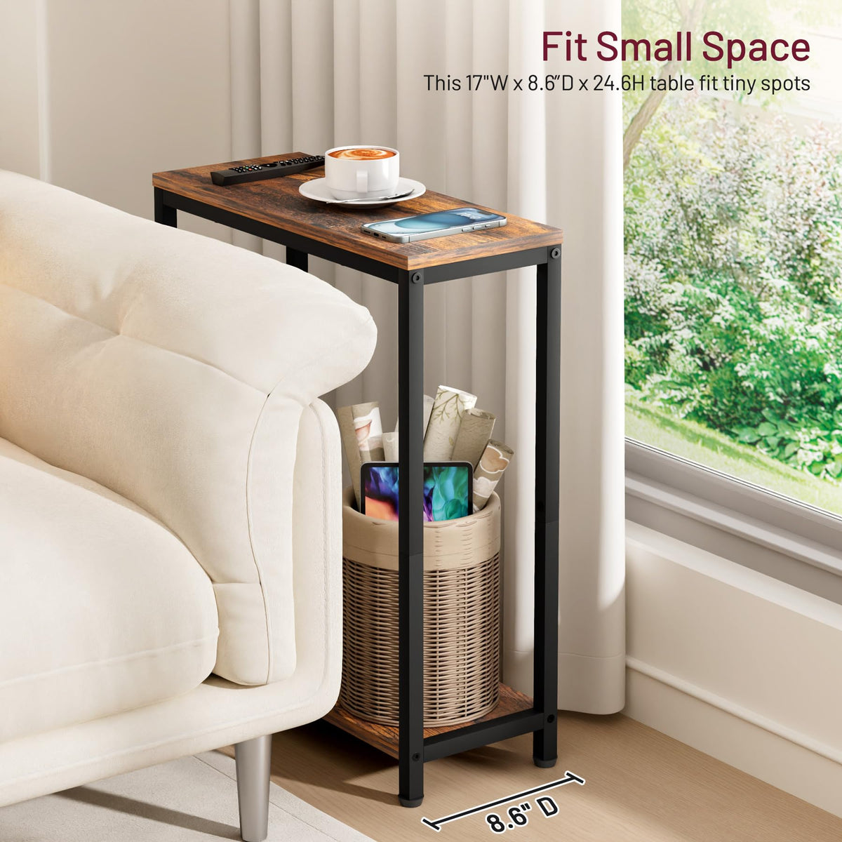Narrow 2 Tier Side Table J74406