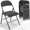 Black Fabric Padded Folding Chairs 10 Pack P4475