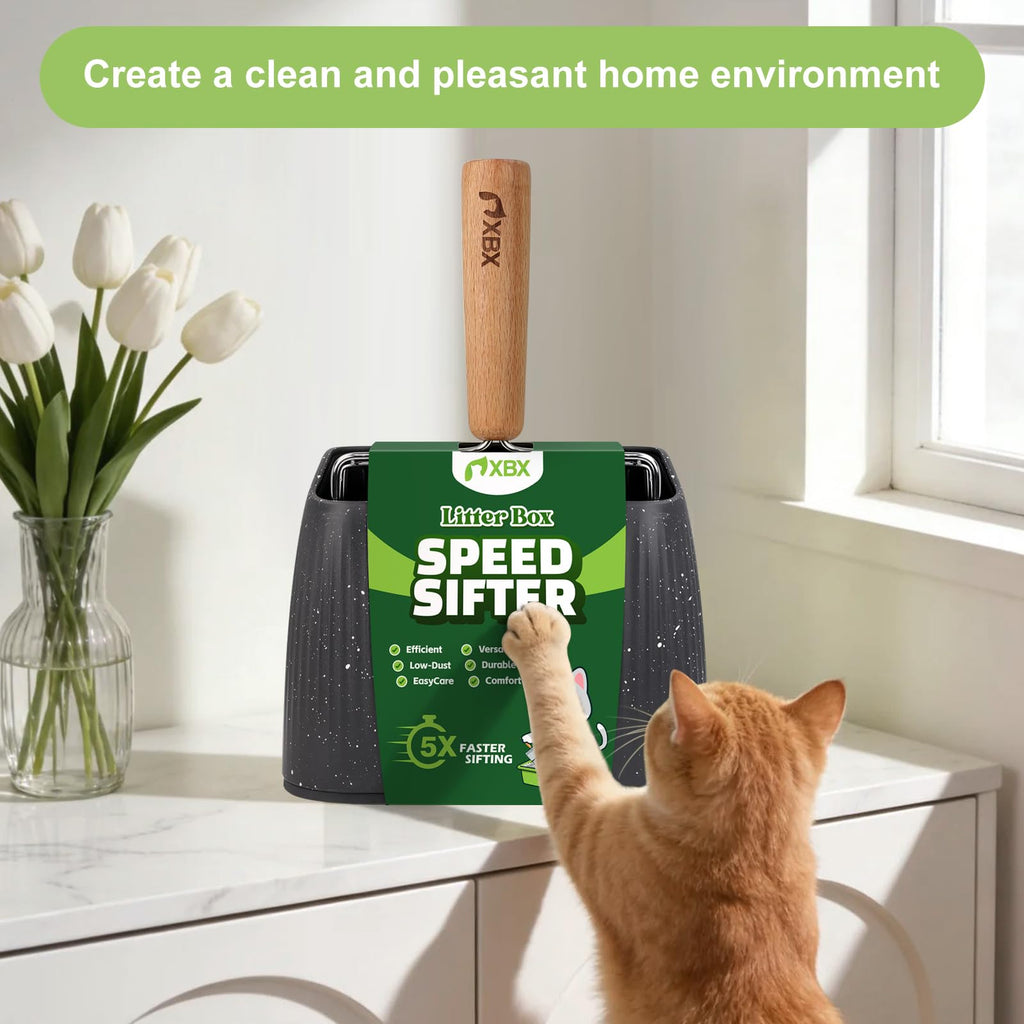 Heavy Duty Stainless Steel Cat Litter Scoop with Holder Y2427