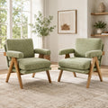 Green Mid-Century Accent Chair Set of 2 H48523