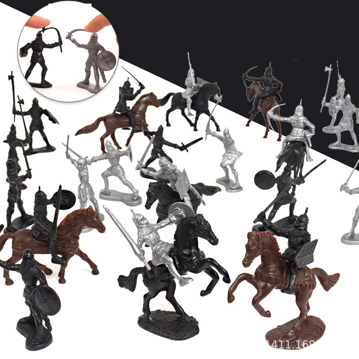 Medieval Knights Toy Soldier Cavalry Horses Set A207