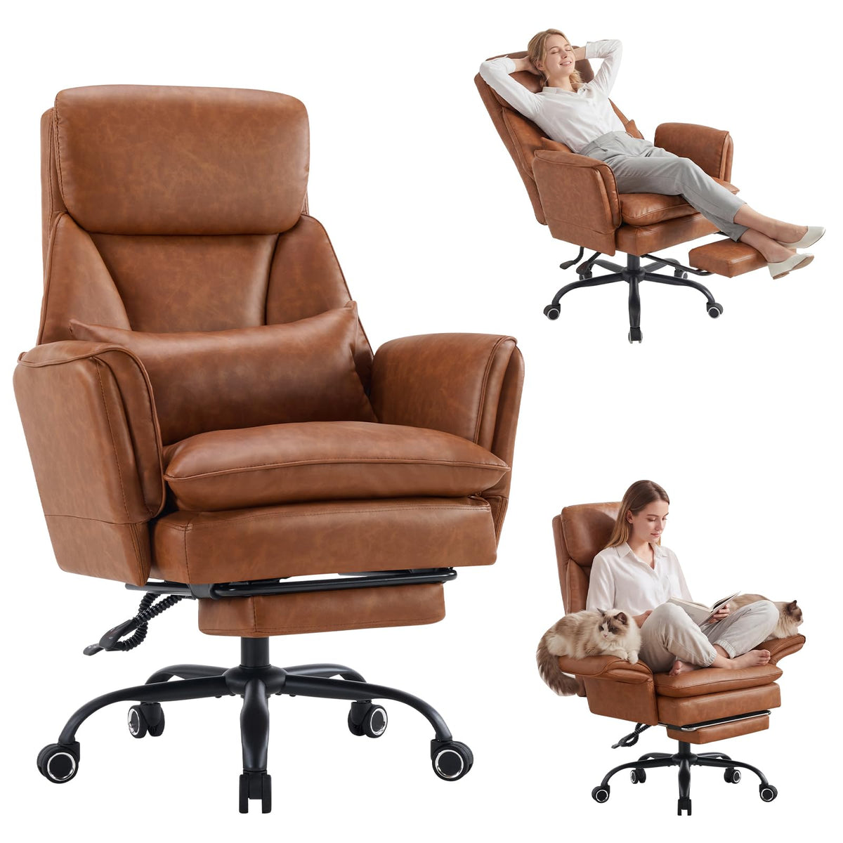 Big and Tall Ergonomic Office Chair with Footrest Q97430