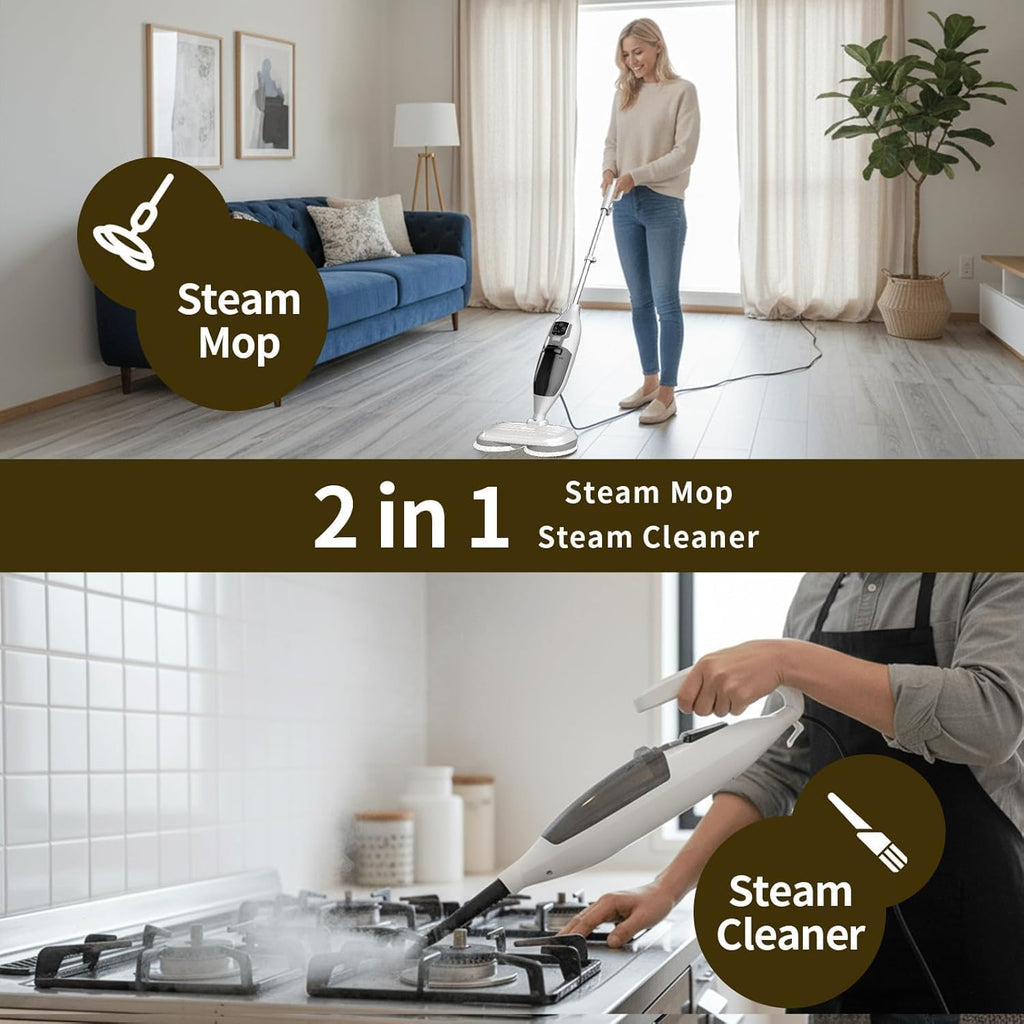 300°F Scrub & Steam Mop with 13 Accessories I654