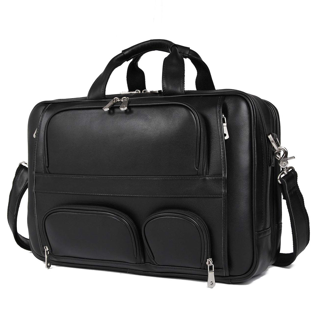 Cowhide Leather 17.3 Inch Messenger Bag Laptop Briefcase N49424