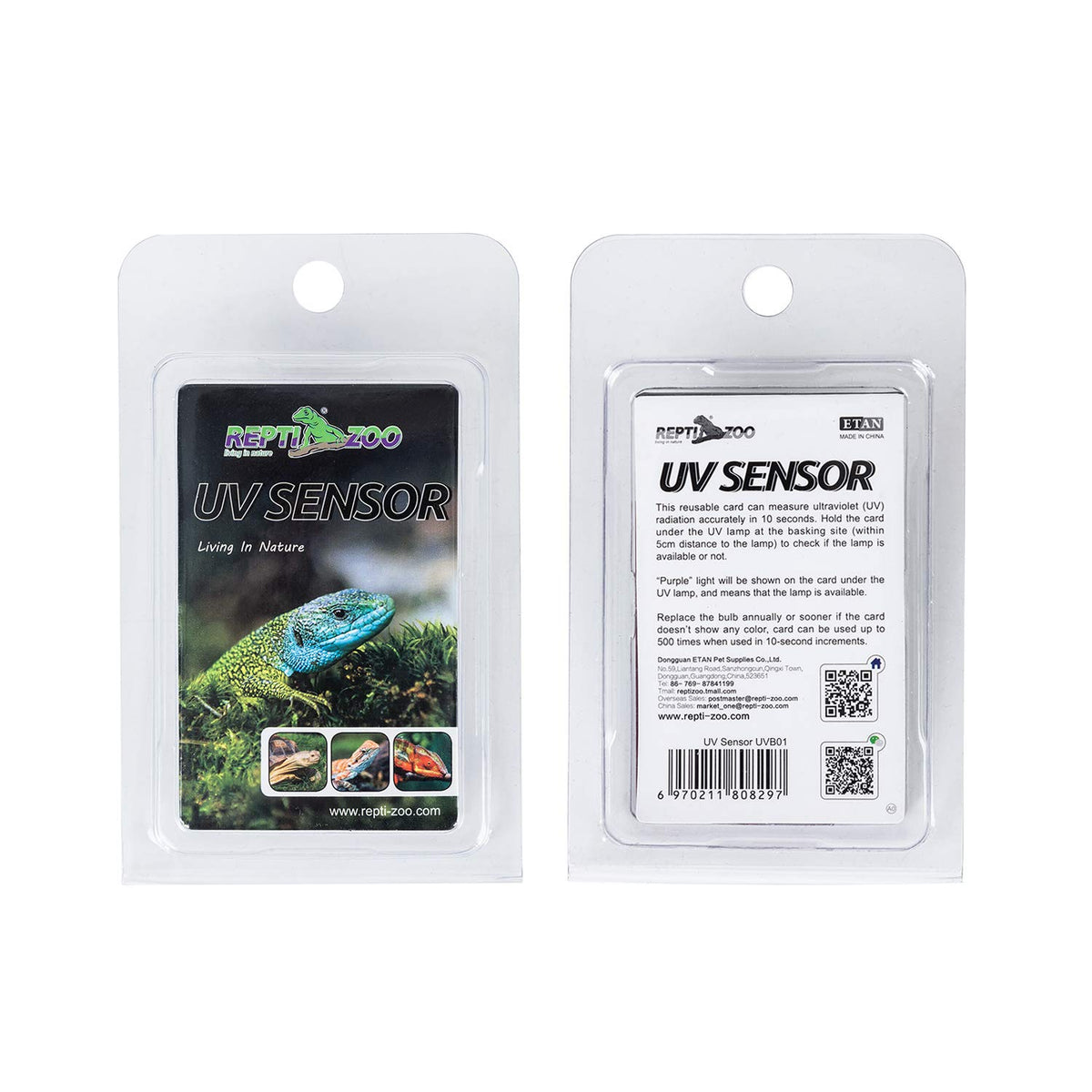 UVB Tester Reptile Lamp UV Sensor Set of 2 P6756