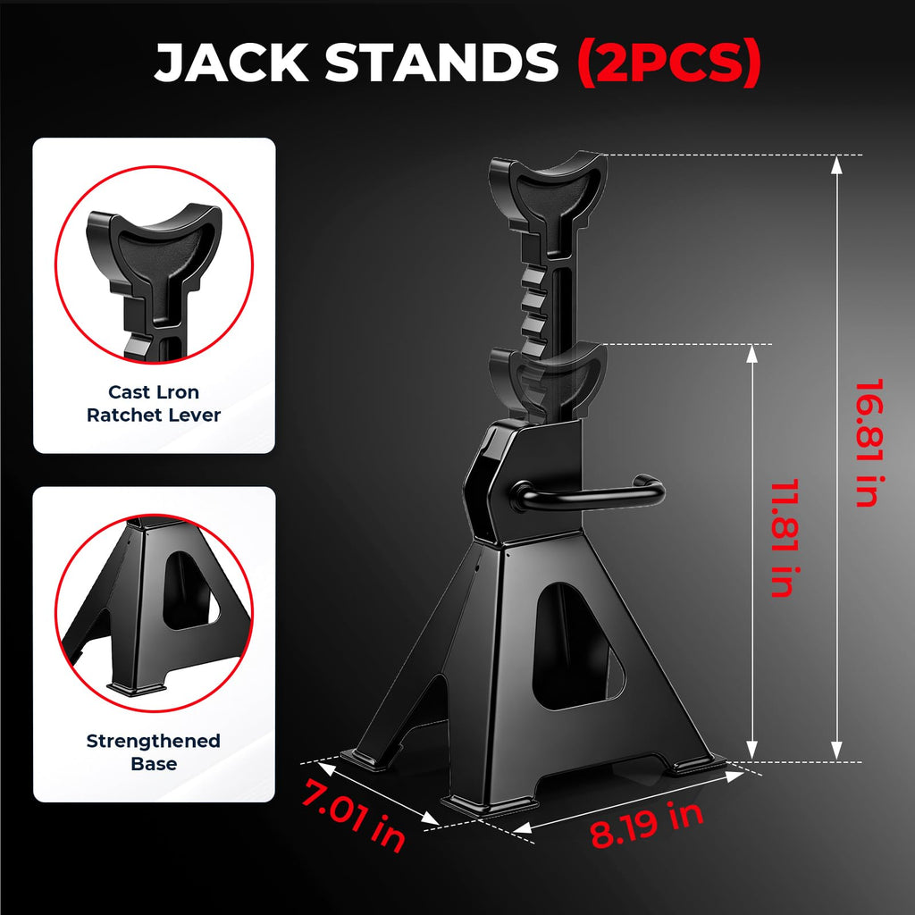 Heavy Duty Steel Hydraulic Floor Jack P588