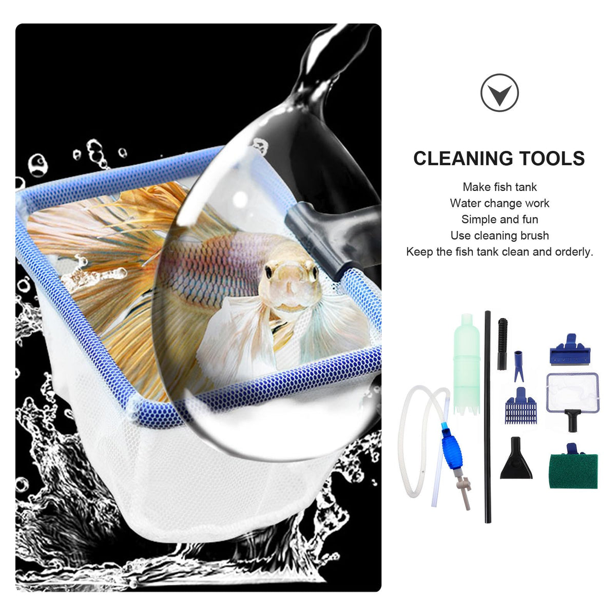 Aquarium Water Changer Kit with Brush Set F564