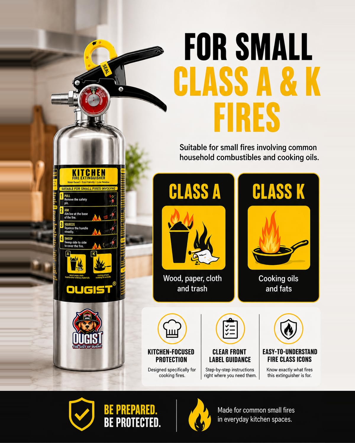 Class K Fire Extinguisher 34 Fl Oz Wet Chemical K125651