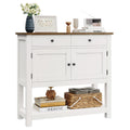 White Console Table with Storage J3929
