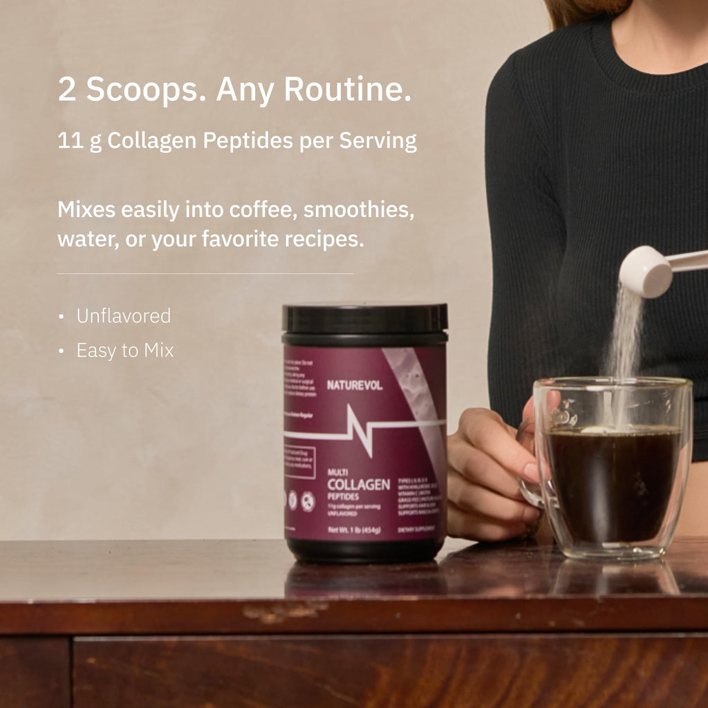 Multi Collagen Peptides Powder 1 lb Unflavored B64188