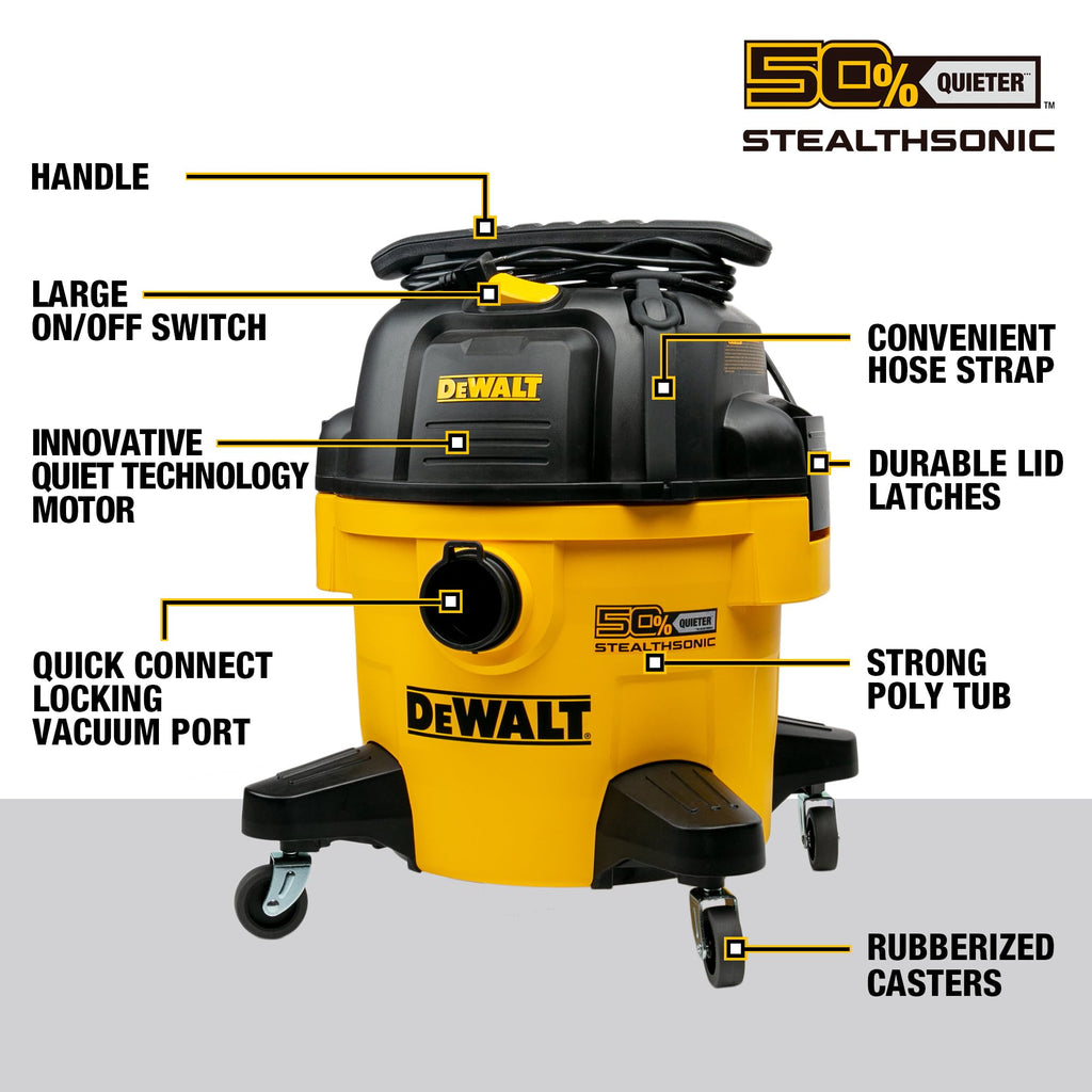 6 Gal 5 HP Quiet Wet and Dry Shop Vacuum E77148