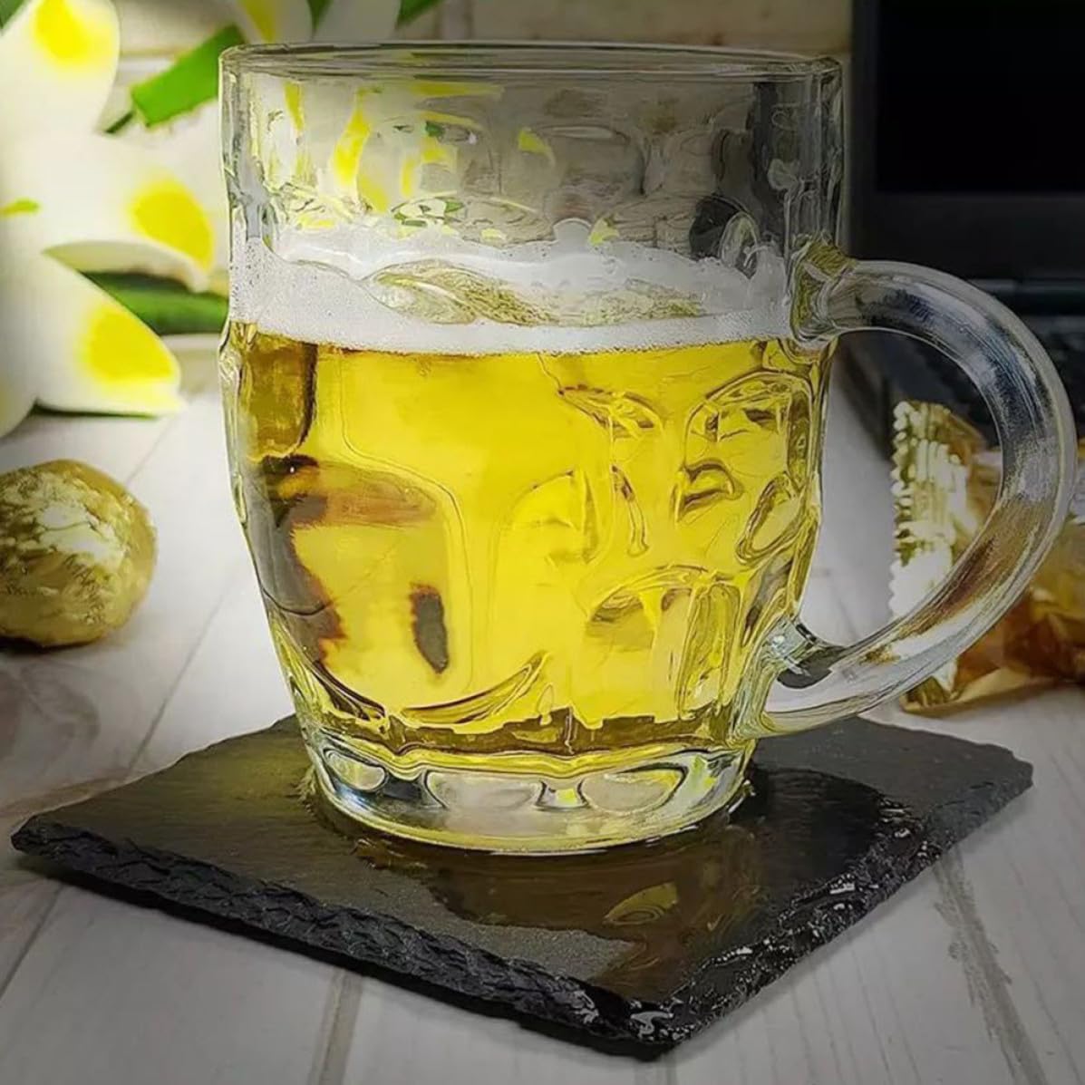 Natural Stone Coasters Set 12pcs with Non Slip Bottom R638239