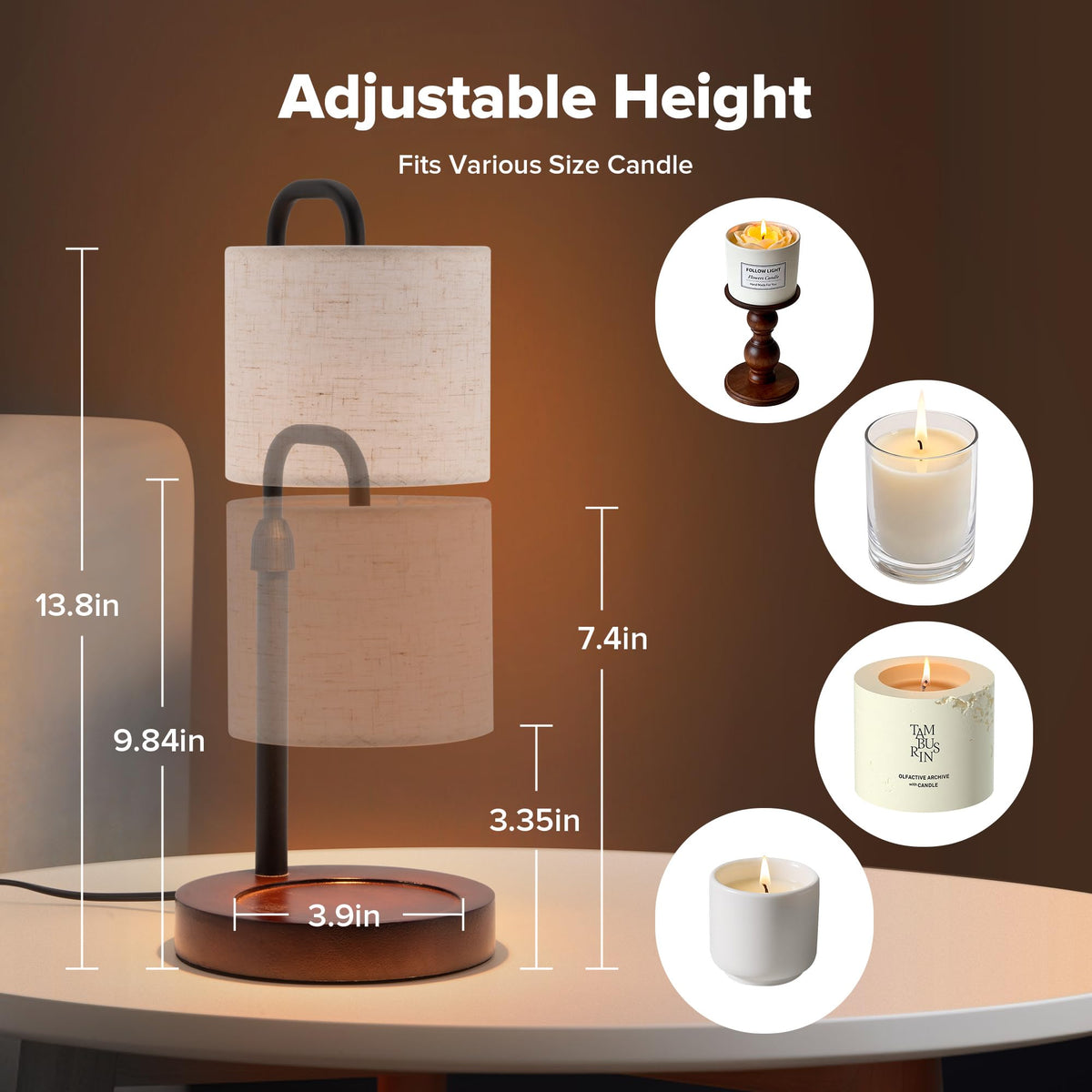 Dimmable Candle Warmer Lamp with Timer S70557