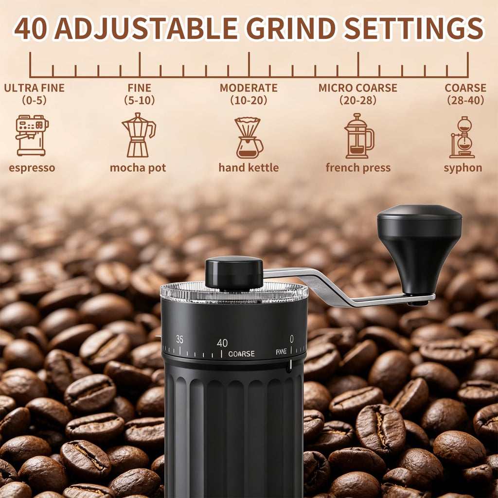 Manual Coffee Grinder 40 Adjustable Settings Q315825