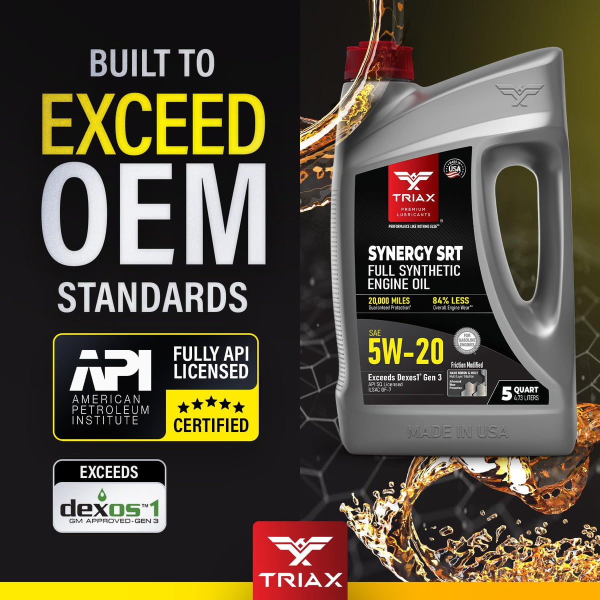 5W-20 Full Synthetic Engine Oil 5 Quart E104
