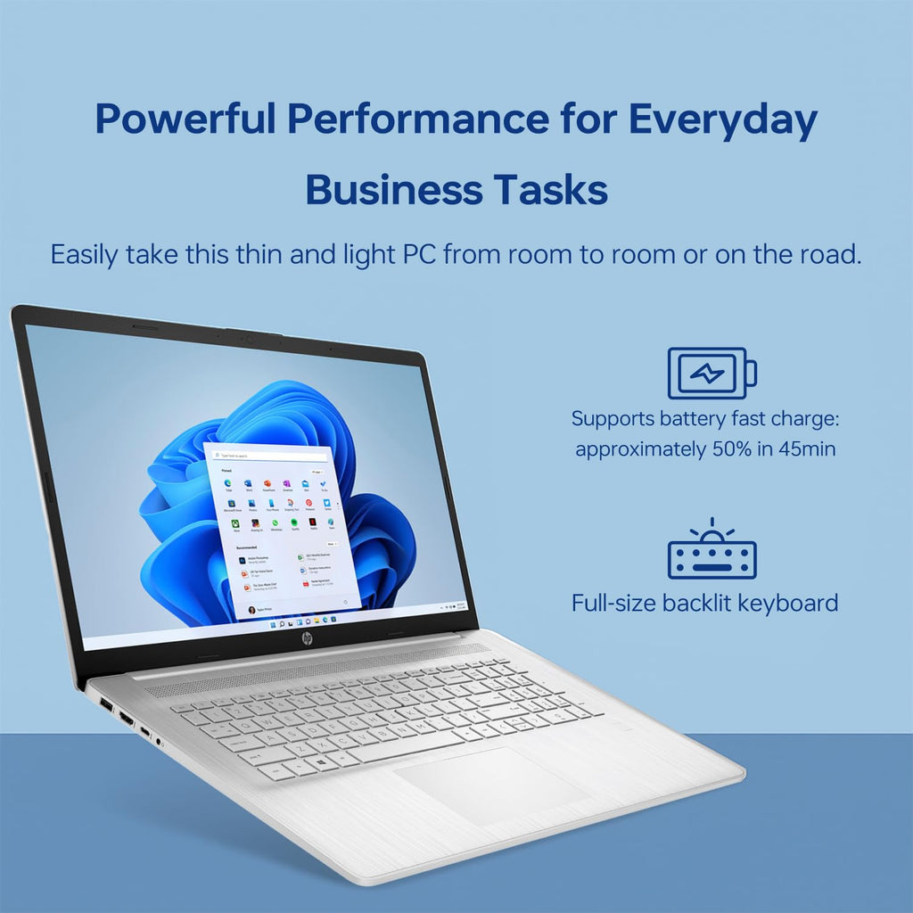 17.3" HD+ Touchscreen Laptop, Intel Core i7, 16GB RAM, 512GB SSD, Silver A517