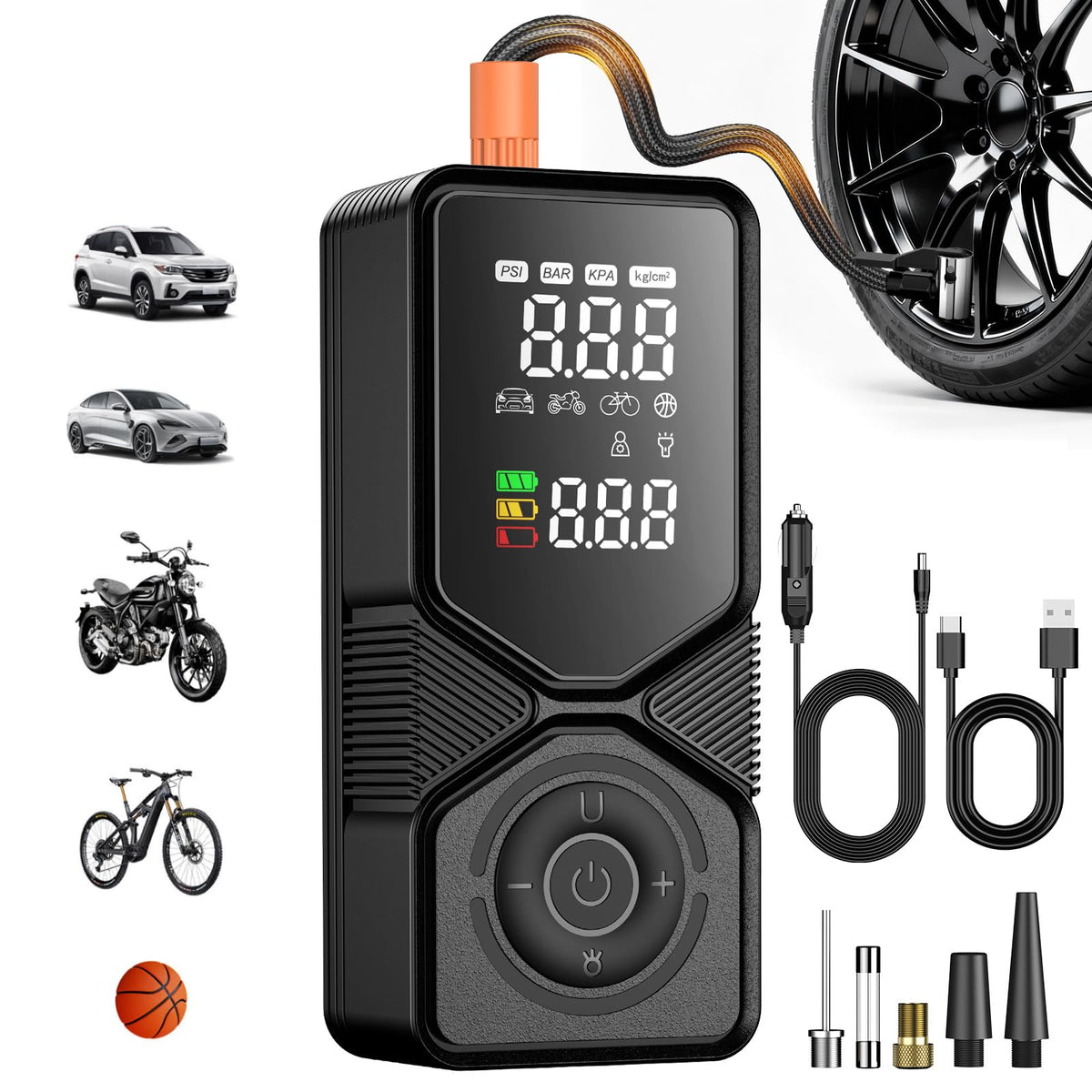 Portable Air Compressor 150PSI Cordless Tire Inflator W58167