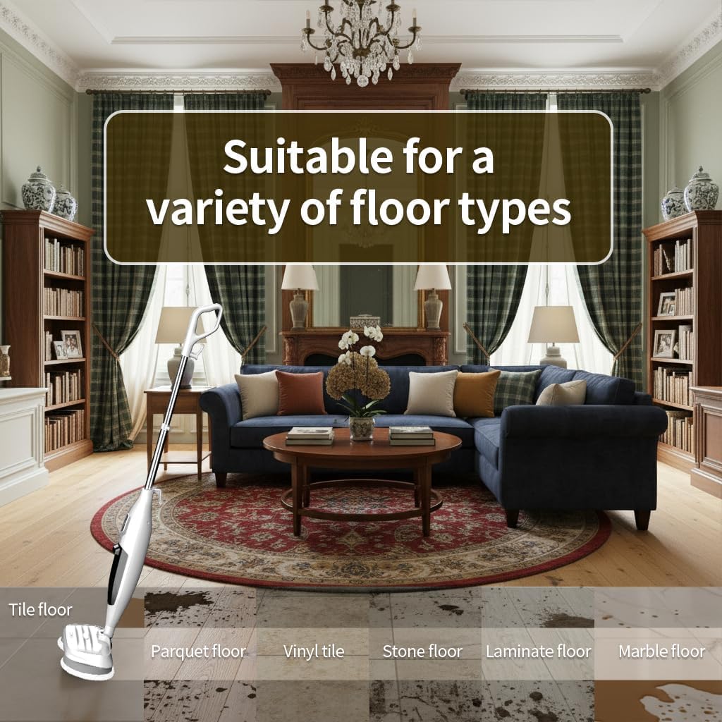 300°F Scrub & Steam Mop with 13 Accessories I654
