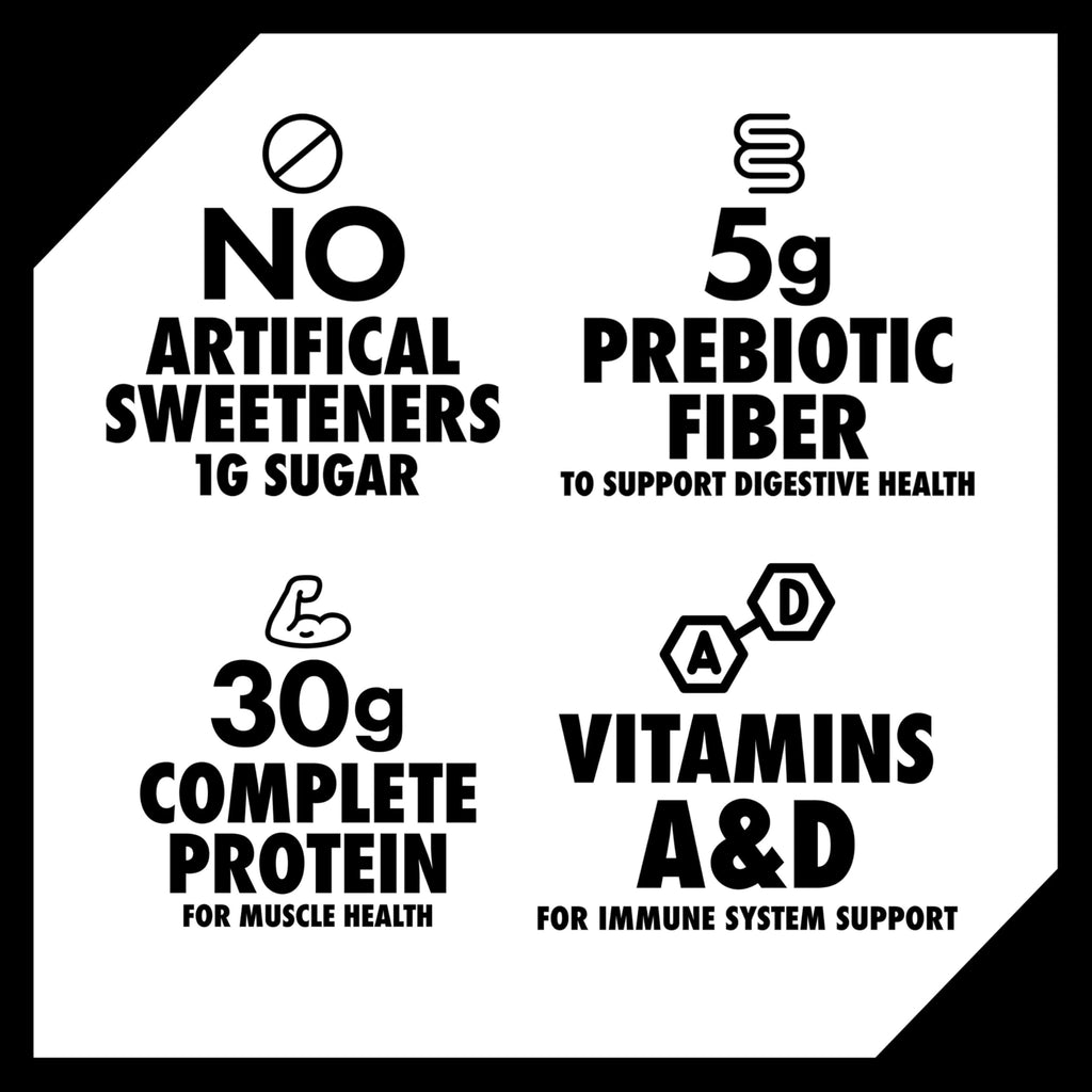 30g Protein Shake, Mocha Latte, 5g Prebiotic Fiber, 12 fl oz Bottle, 12 Count O303637