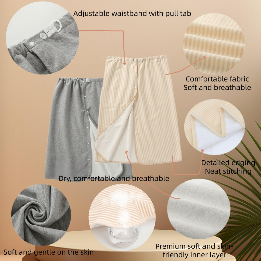 Full Open Waterproof Adjustable Reusable Adult Diaper Skirt O3052